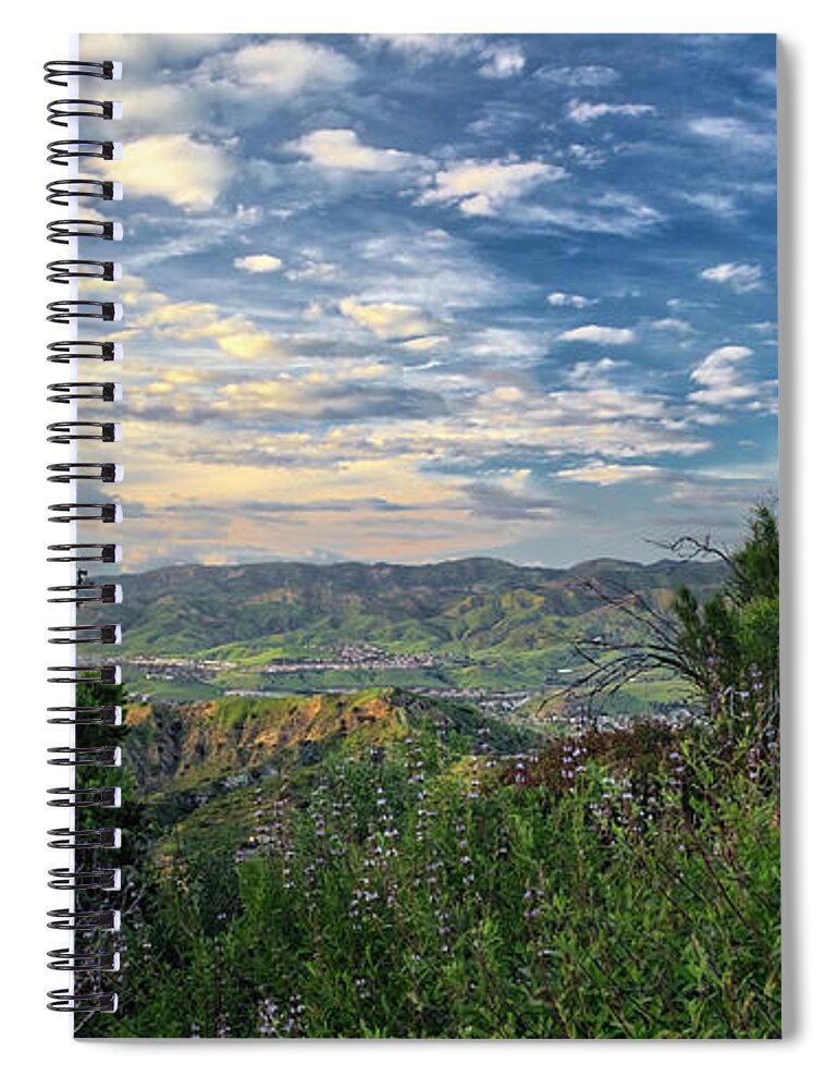 Simi Valley Spiral Notebook featuring the photograph View Of Simi Valley by Endre Balogh
