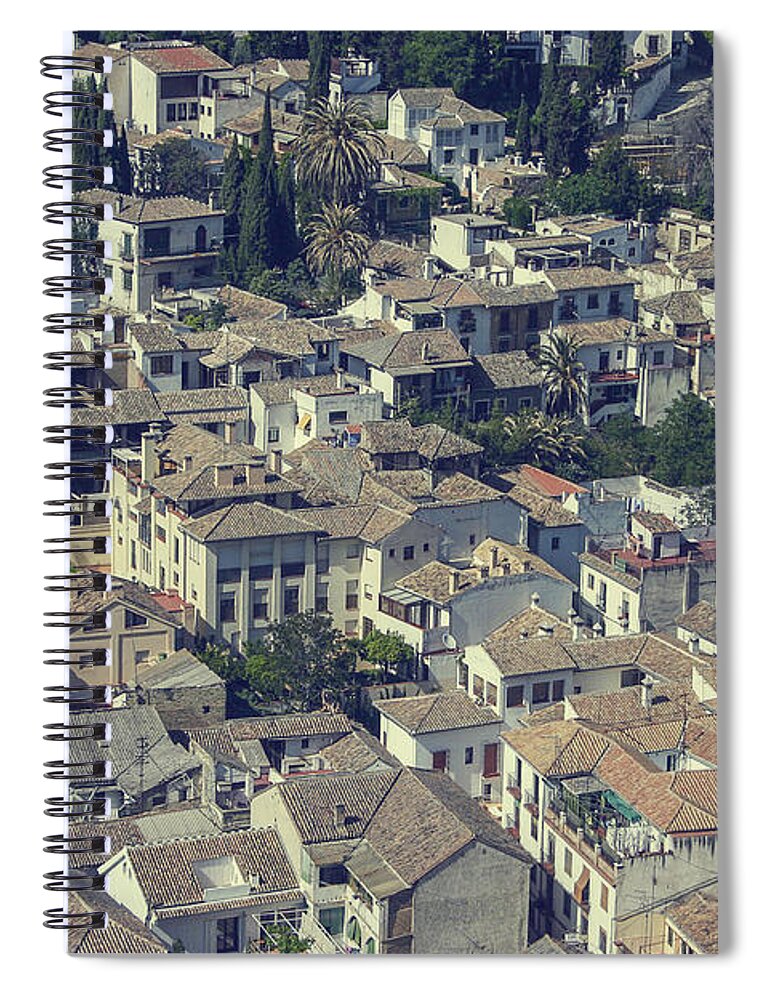 Albaicin Spiral Notebook featuring the photograph Roofs of Granada by Patricia Hofmeester