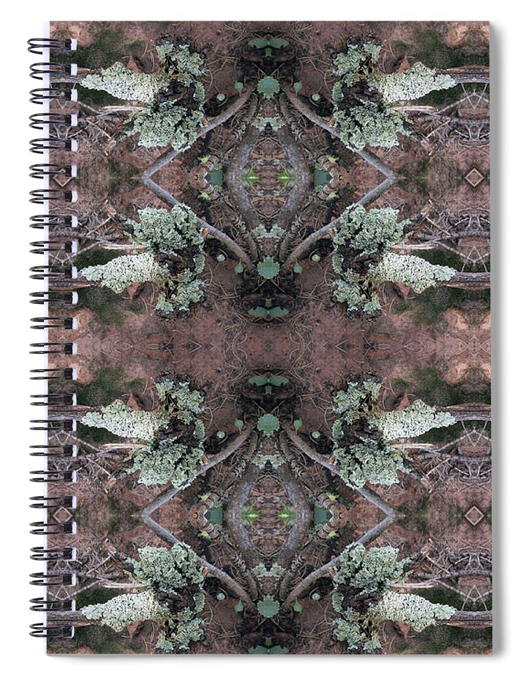 Surreal Creatures Spiral Notebook featuring the digital art Viewing A Door Into the Future by Julia L Wright