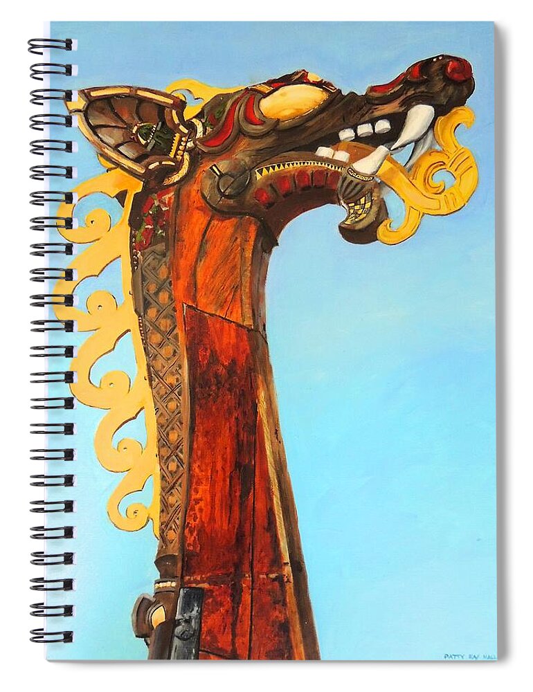 Viking Spiral Notebook featuring the painting Viking Ship Draken by Patty Kay Hall