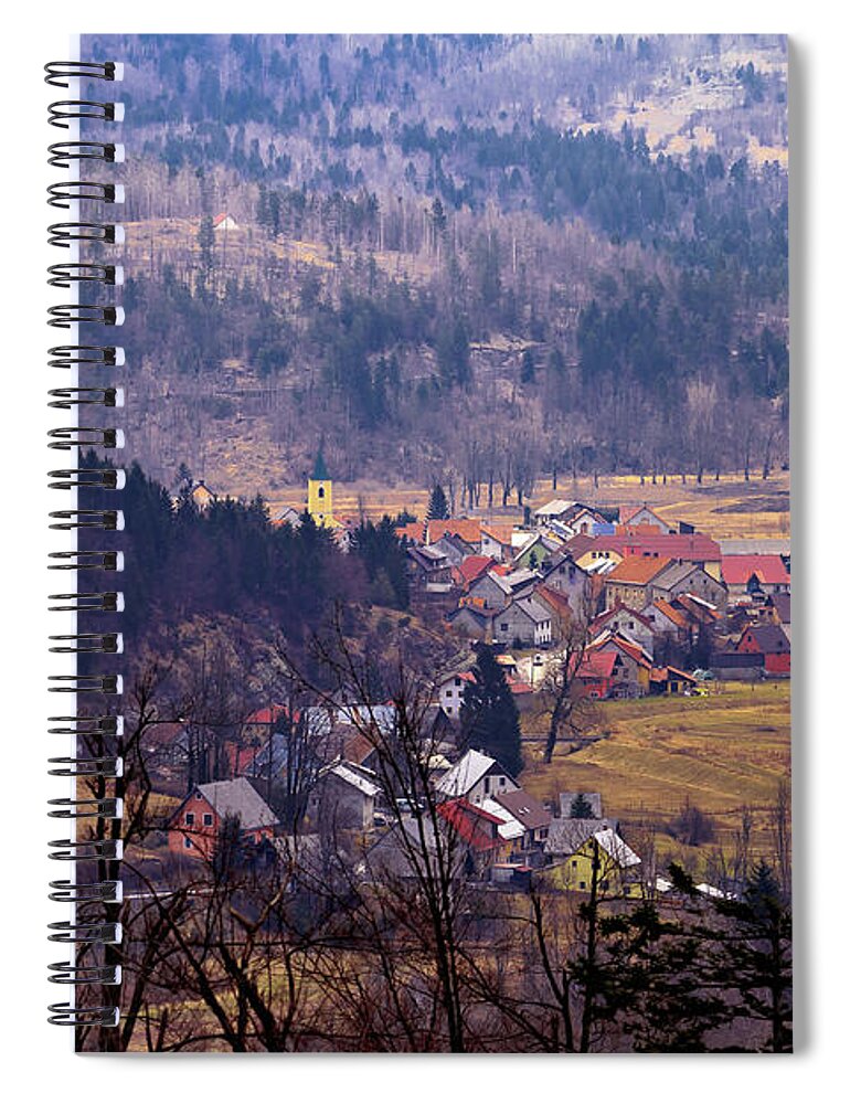 Lokve Spiral Notebook featuring the photograph Village of Lokve in Gorski Kotar by Brch Photography