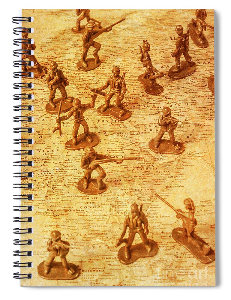 Strategy Spiral Notebook featuring the photograph Vintage battlefront by Jorgo Photography