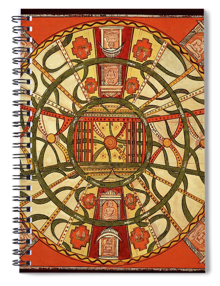 Celestial Spiral Notebook featuring the photograph Vintage Celestial Chart 1900 by Andrew Fare