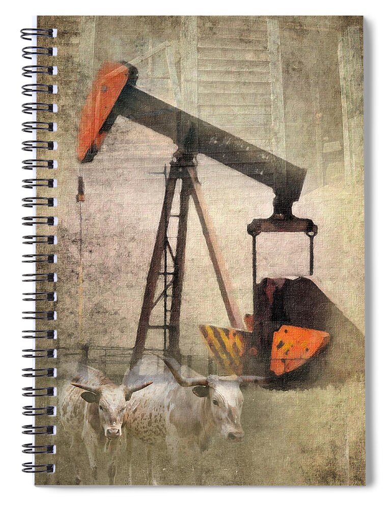 Oil Well Spiral Notebook featuring the photograph Vintage Enterprise by Betty LaRue