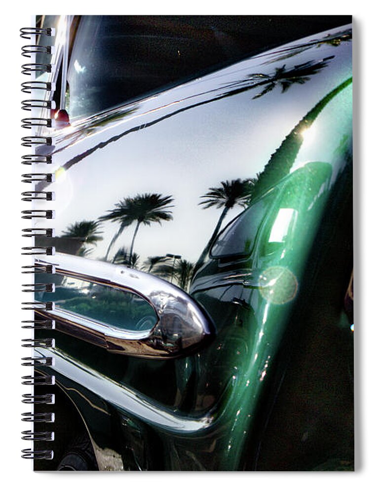 Cars Spiral Notebook featuring the photograph Vintage Green by Mark David Gerson