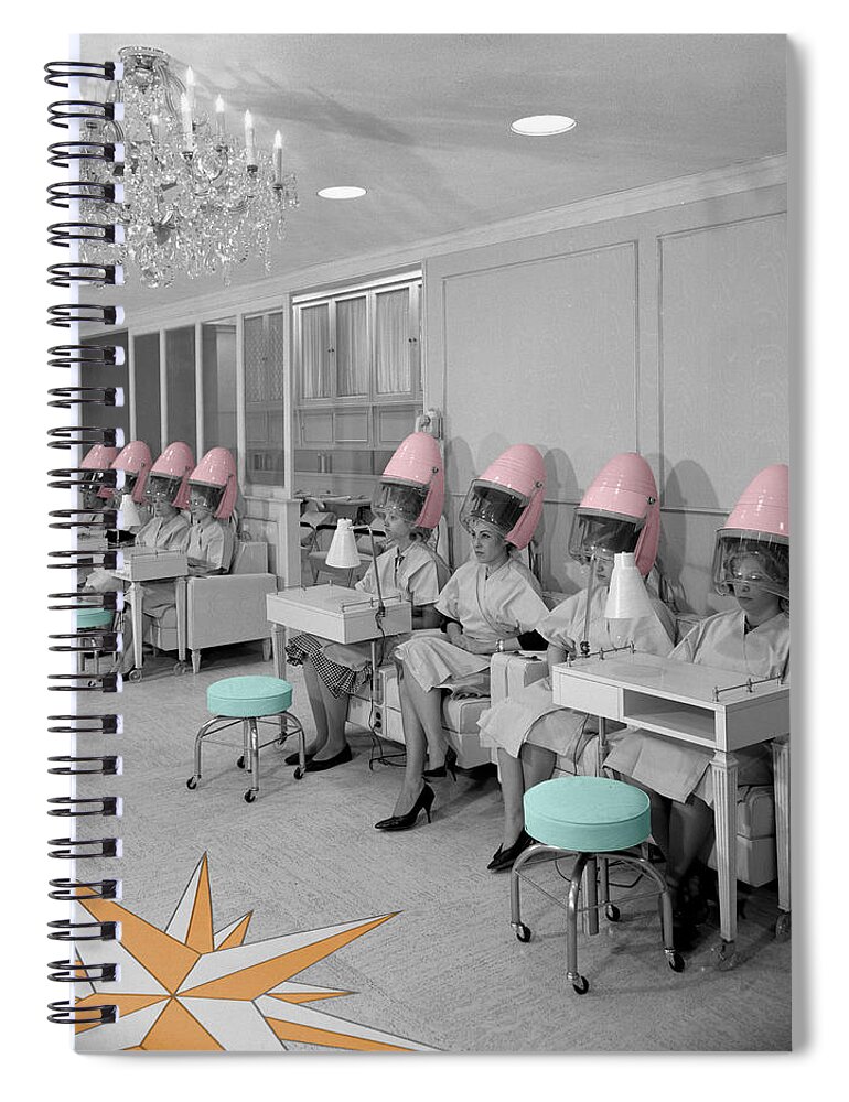 Hair Salon Spiral Notebook featuring the photograph Vintage Hair Salon by Andrew Fare