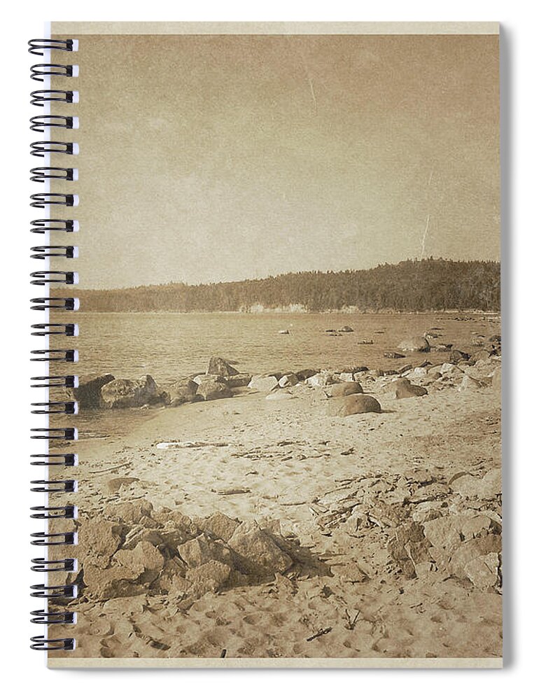 Michigan Spiral Notebook featuring the photograph Vintage Lake Superior by Phil Perkins