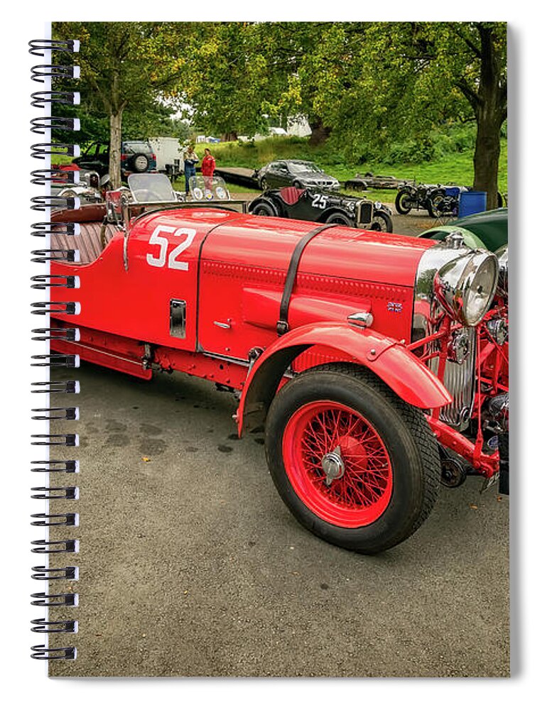 Lagonda Spiral Notebook featuring the photograph Vintage Motors by Adrian Evans