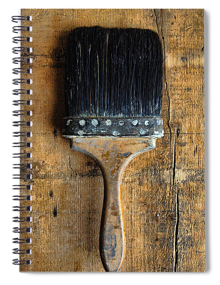 Paint Brush Spiral Notebook featuring the photograph Vintage Paint Brush by Jill Battaglia