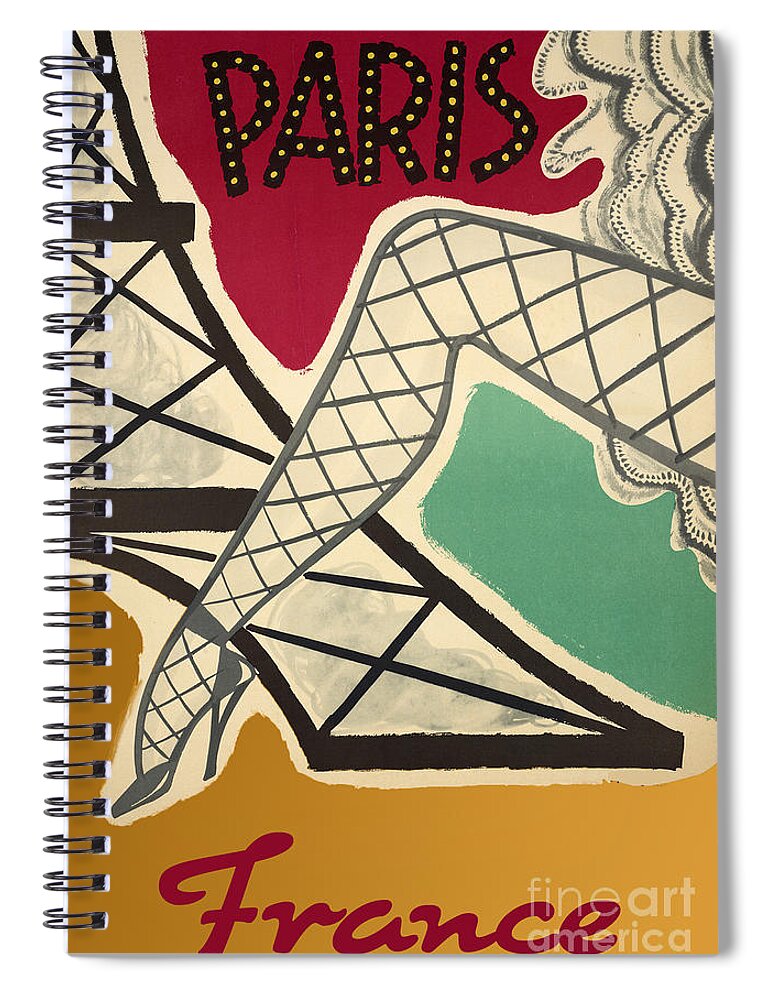 Paris Spiral Notebook featuring the painting Vintage Paris Cabaret by Mindy Sommers