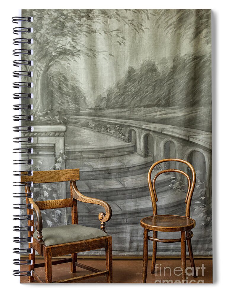 Vintage Spiral Notebook featuring the photograph Vintage photo studio by Patricia Hofmeester
