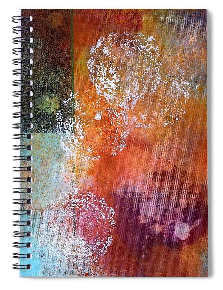 Abstract Spiral Notebook featuring the painting Vintage by Theresa Marie Johnson