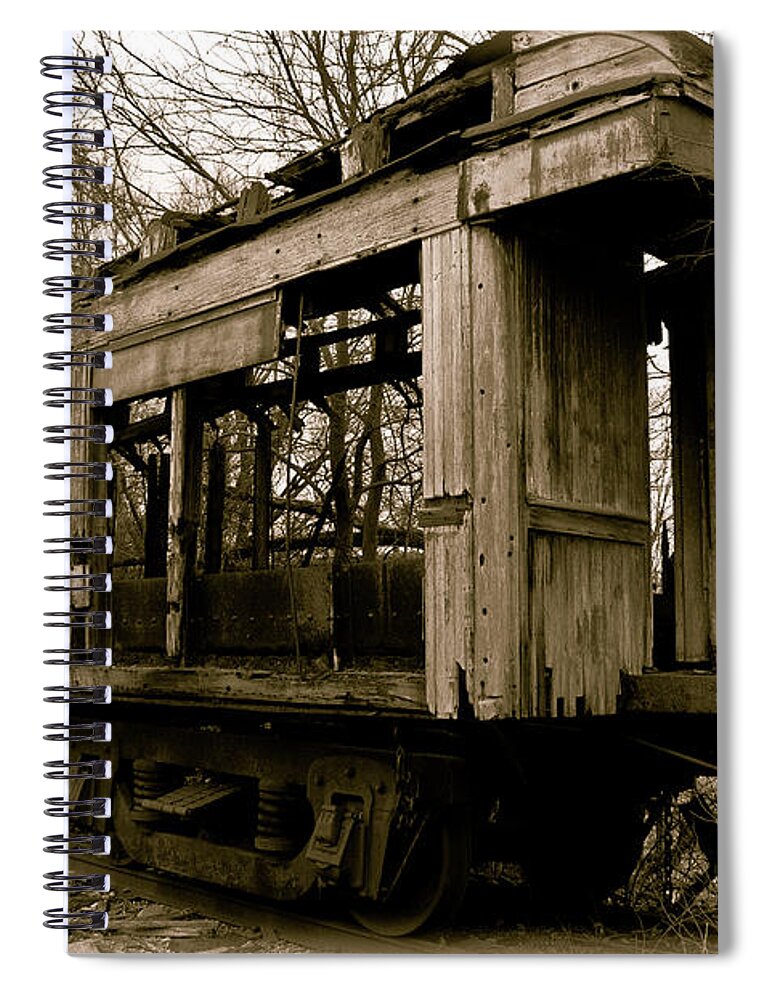 Train Spiral Notebook featuring the photograph Vintage Train by Amber Flowers
