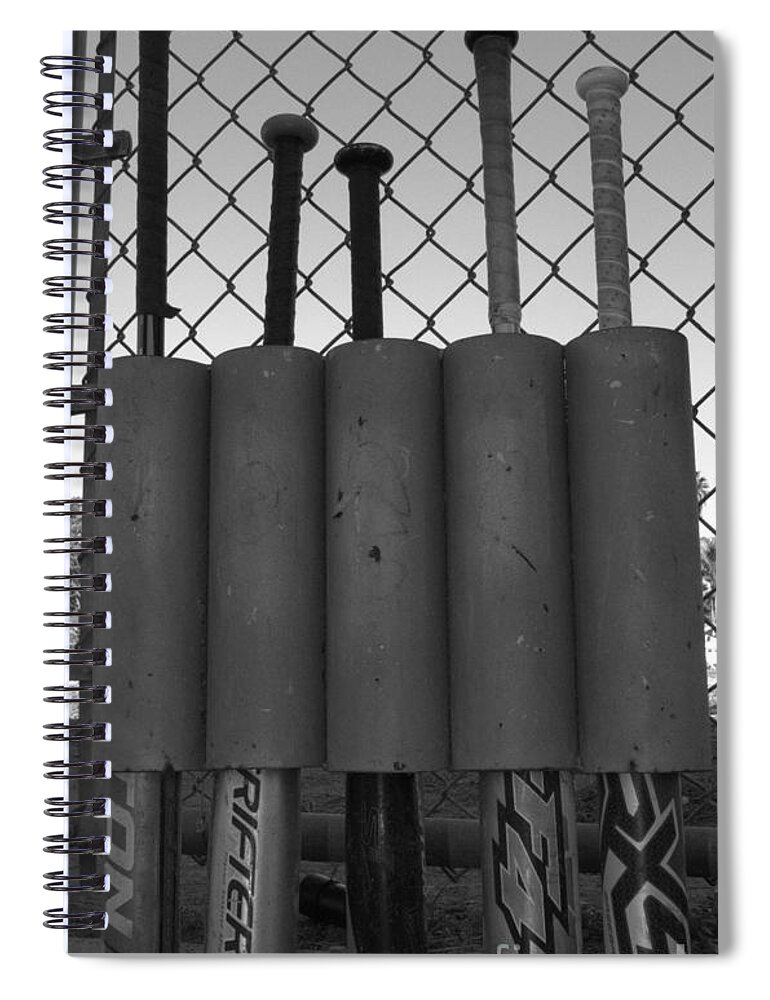 Bat Spiral Notebook featuring the photograph VIP Parking Only by Leah McPhail