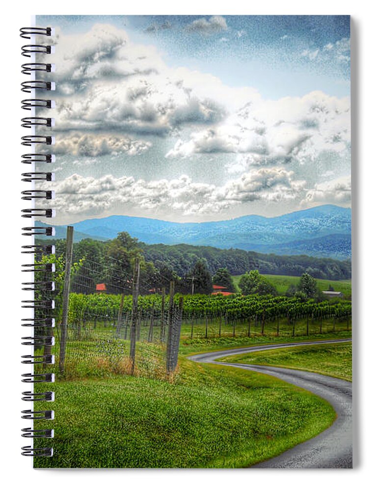 Virginia Wine Country Spiral Notebook featuring the photograph Virginia Wine Country by Kerri Farley