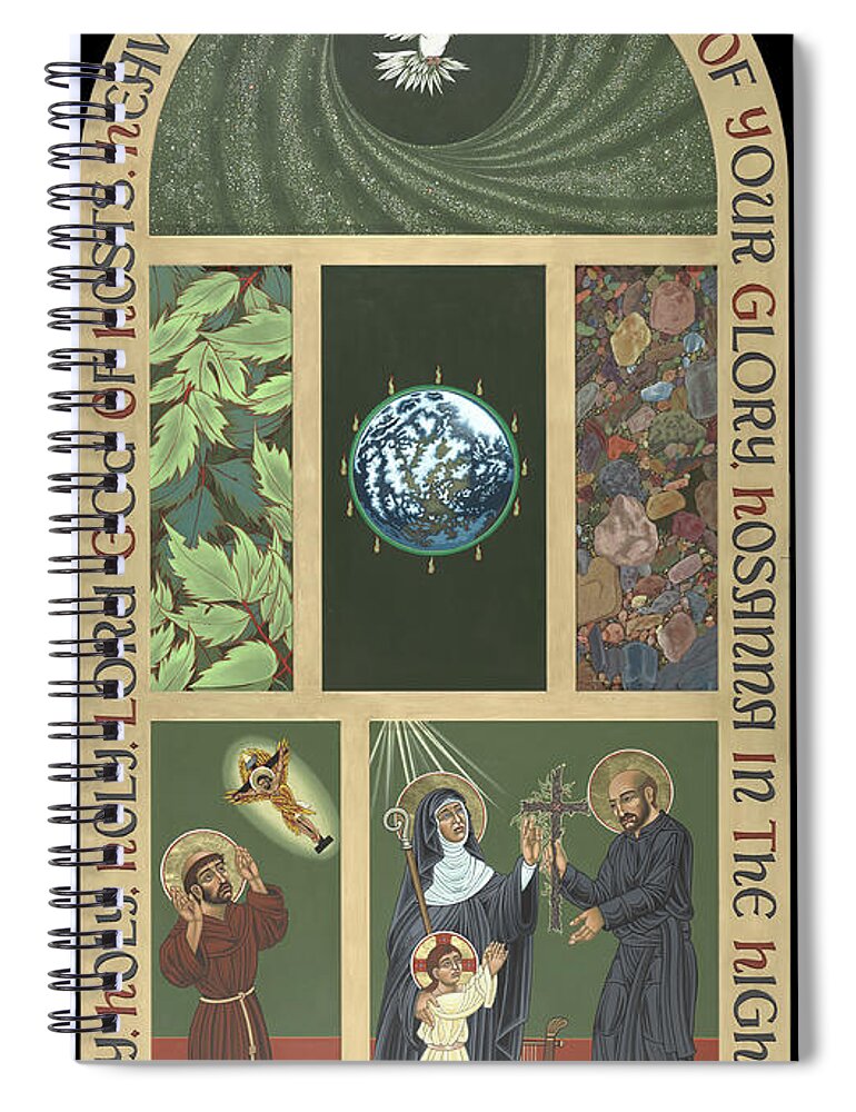Viriditas Spiral Notebook featuring the painting Viriditas - Finding God In All Things by William Hart McNichols