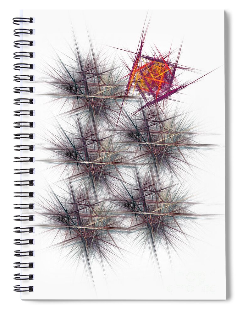 Virus Spiral Notebook featuring the digital art Virus abstract art by Justyna Jaszke JBJart