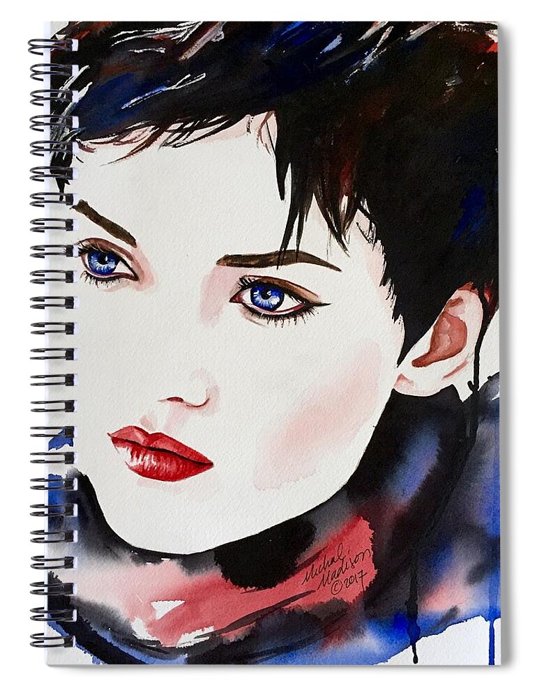 Vogue Spiral Notebook featuring the painting Vision of Beauty by Michal Madison