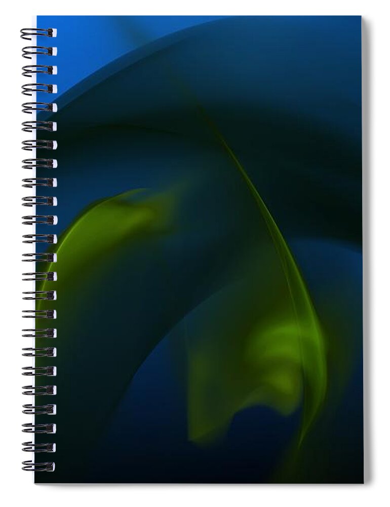 Digital Painting Spiral Notebook featuring the digital art Visitors from the deep by David Lane