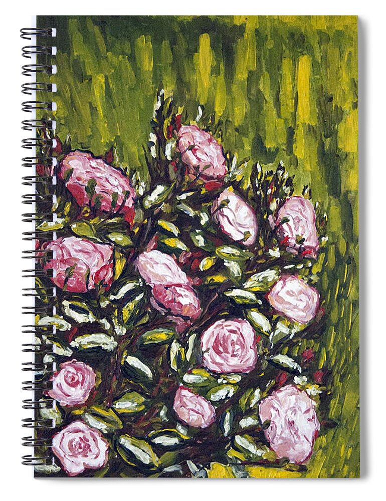 Landscape Spiral Notebook featuring the painting Vonave Ruze by Pablo de Choros