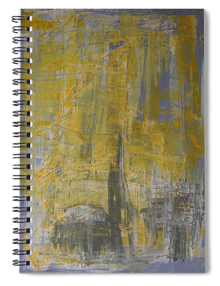 Abstract Painting Spiral Notebook featuring the painting W29 - christine III by KUNST MIT HERZ Art with heart