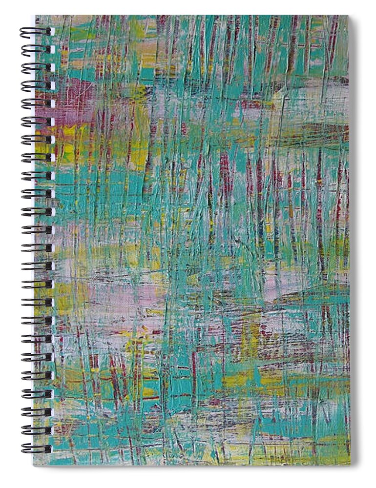 Acryl Painting Spiral Notebook featuring the painting W30 - no where by KUNST MIT HERZ Art with heart