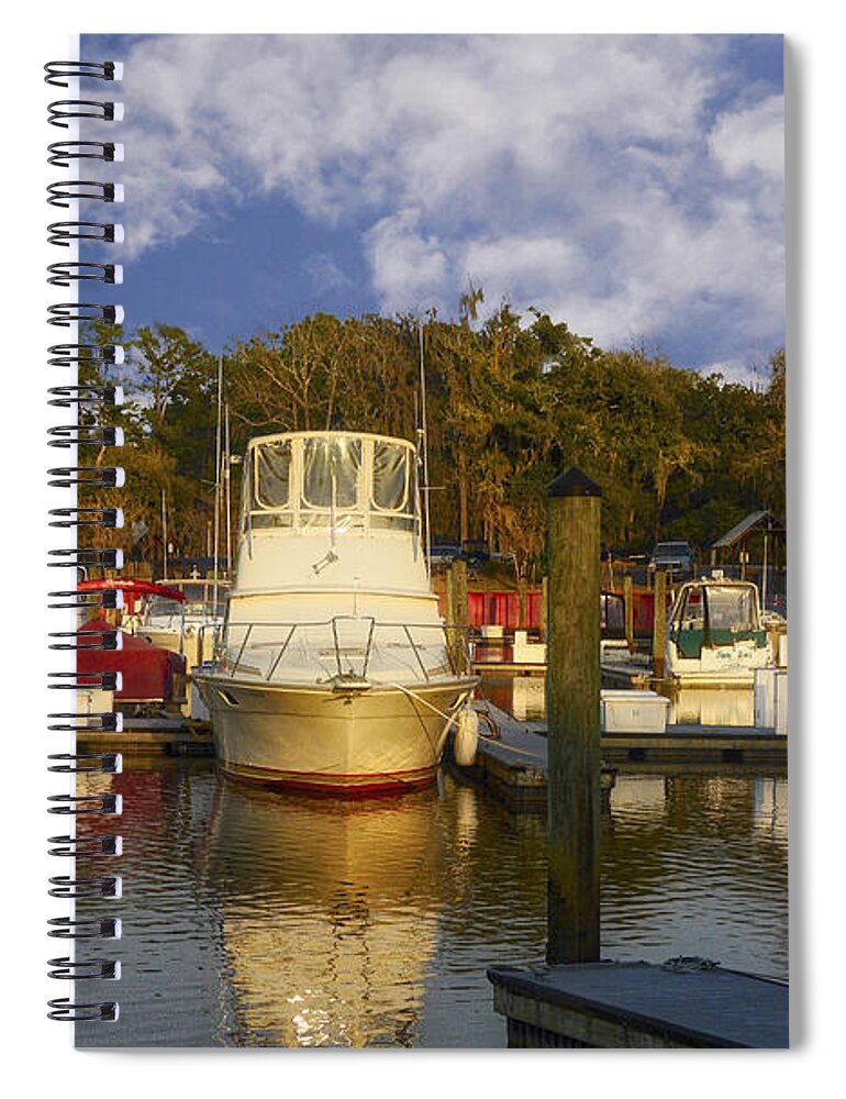 Marina Spiral Notebook featuring the photograph Wacca Wachi Marina by Kathy Baccari