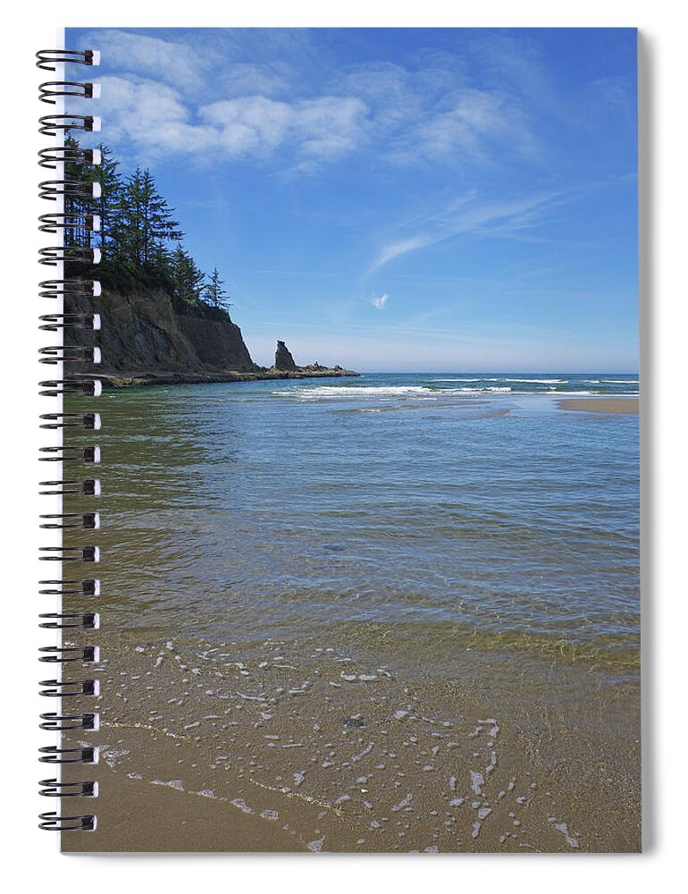 Adria Trail Spiral Notebook featuring the photograph Wade in the Ocean by Adria Trail