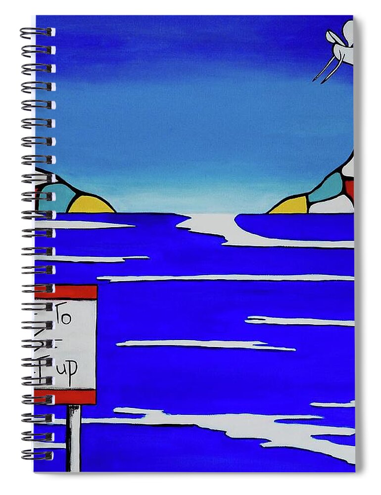  Spiral Notebook featuring the painting Waiheke Island Love IV by Sandra Marie Adams