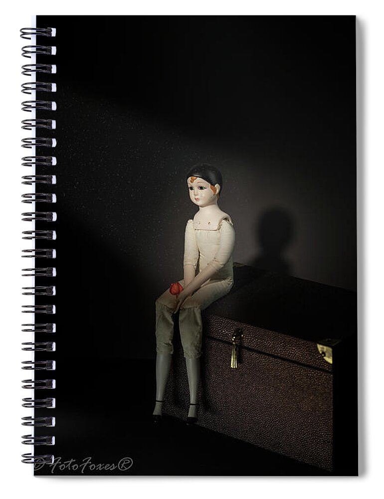 Dark Spiral Notebook featuring the photograph Waiting for love by Alexander Fedin