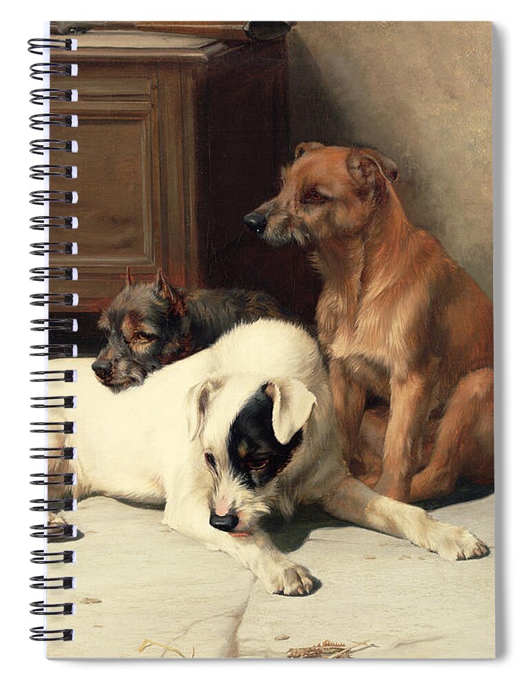 Waiting For Master Spiral Notebook featuring the painting Waiting For Master by William Henry Hamilton Trood