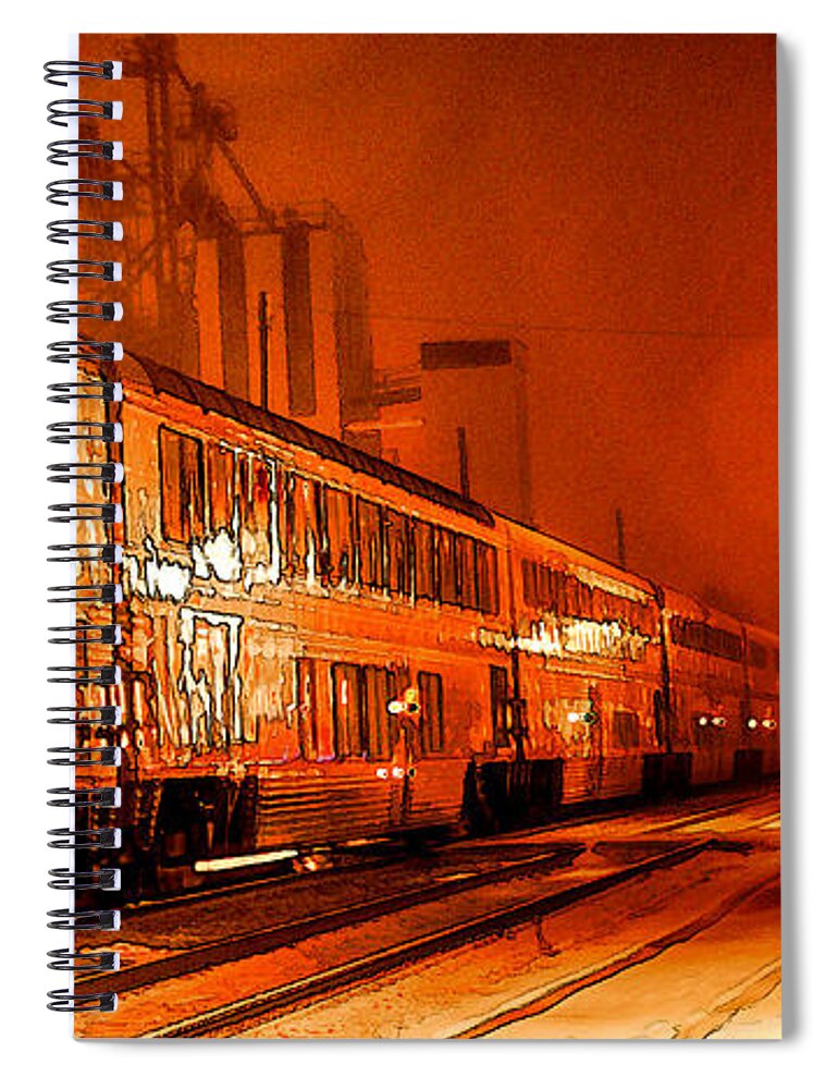 Railway Train Spiral Notebook featuring the photograph Waiting by Rod Melotte