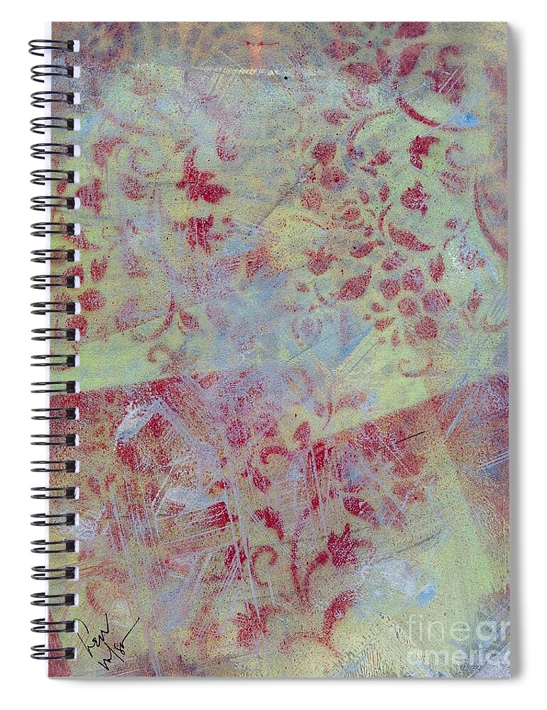 Abstract Spiral Notebook featuring the painting Waiting To Go by Hew Wilson