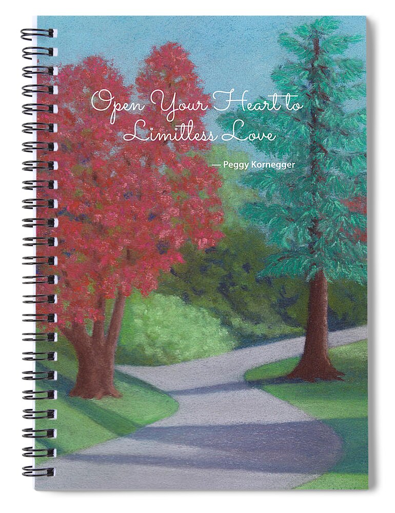 Lose Your Mind Spiral Notebook featuring the pastel Waking Up - with quote by Anne Katzeff
