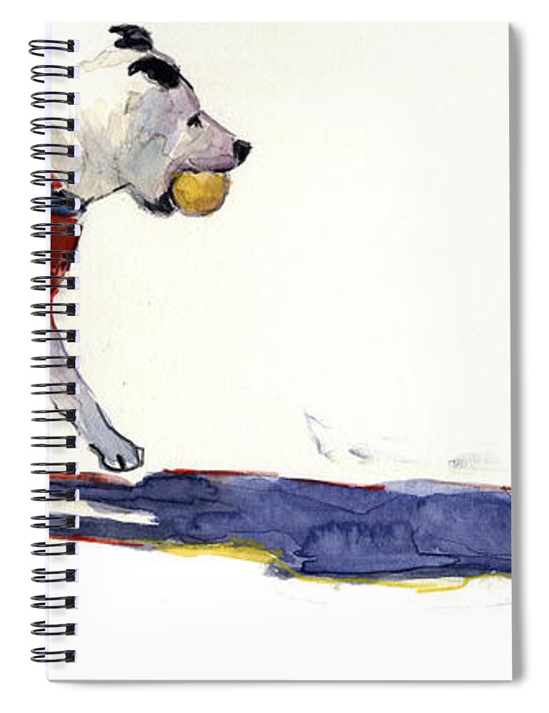 Dog Walk Spiral Notebook featuring the painting Walk in the Park by Molly Poole