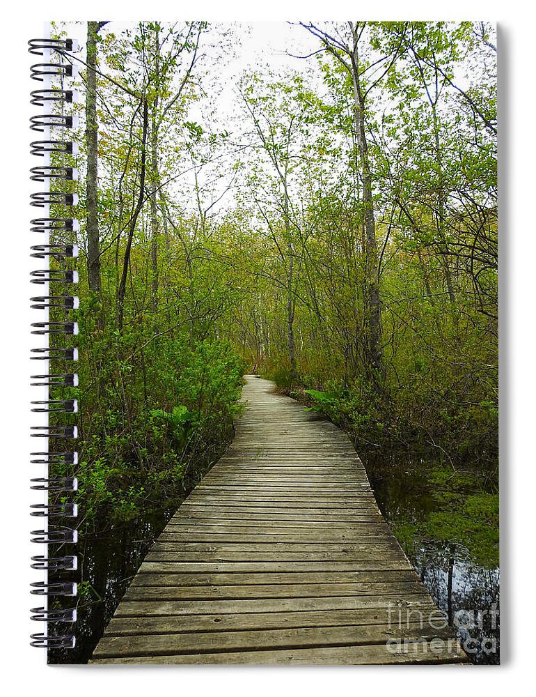 Path Spiral Notebook featuring the photograph Walk in the Woods - Vertical by Beth Myer Photography