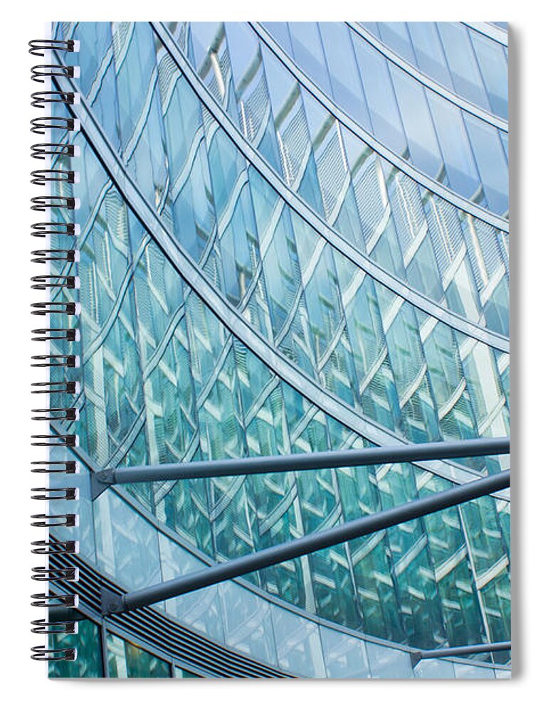 Background Spiral Notebook featuring the photograph Wall of Glass by Anastasy Yarmolovich