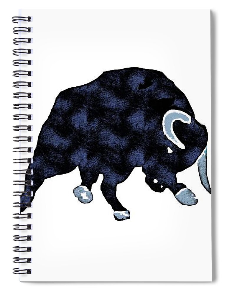 Painting Spiral Notebook featuring the painting Wall Street Bull Market Series 1 t-shirt by Edward Fielding