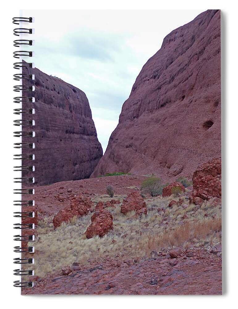 Kata Tjuta Spiral Notebook featuring the photograph Walpa Gorge - Kata Tjuta by Phil Banks