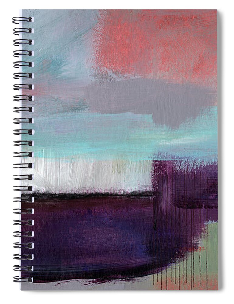 Purple Spiral Notebook featuring the painting Wanderlust 22- Art by Linda Woods by Linda Woods