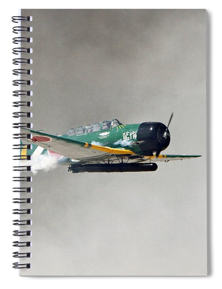 Nakajima B5n Kate Spiral Notebook featuring the photograph War Bird by Shoal Hollingsworth