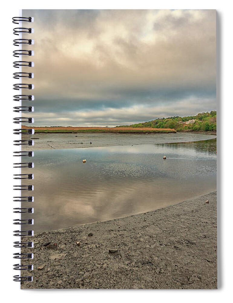 Warm Clouds Over Milton Land Spiral Notebook featuring the photograph Warm Clouds Over Milton Landing by Brian MacLean