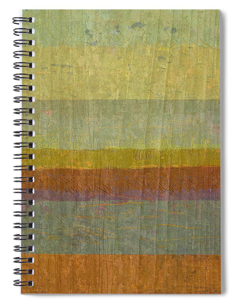 Abstract Spiral Notebook featuring the painting Warm Colors 12 by Michelle Calkins