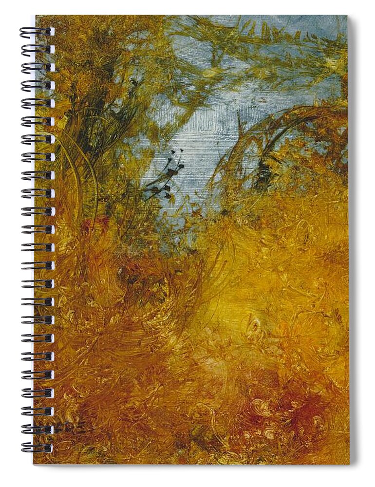 Warm Earth Spiral Notebook featuring the painting Warm Earth 66 by David Ladmore