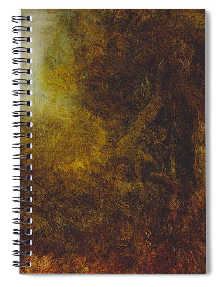 Warm Earth Spiral Notebook featuring the painting Warm Earth 67 by David Ladmore