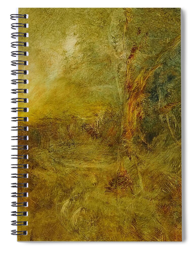 Warm Earth Spiral Notebook featuring the painting Warm Earth 72 by David Ladmore