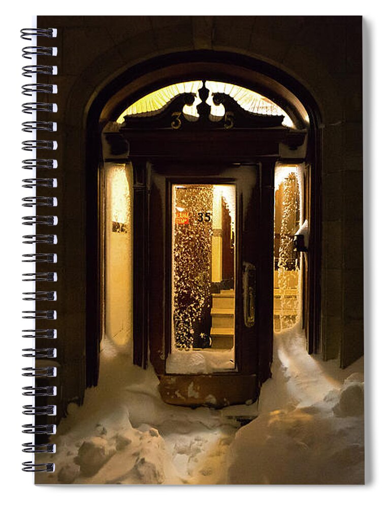 Snow Spiral Notebook featuring the photograph Warm Welcome by Christopher Brown