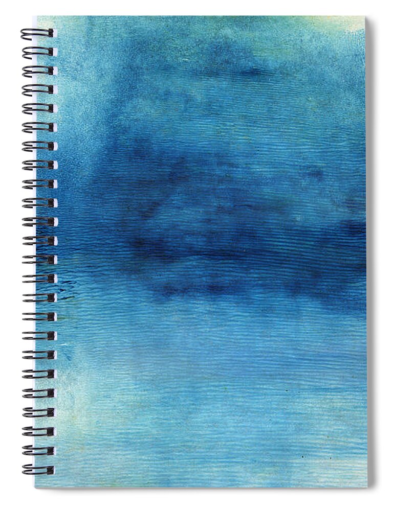 Blue Spiral Notebook featuring the painting Wash Away- Abstract Art by Linda Woods by Linda Woods