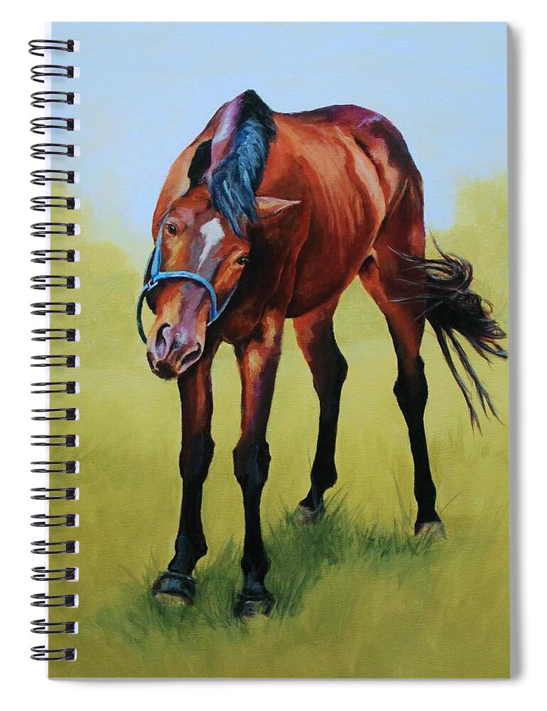 Joan Frimberger Spiral Notebook featuring the painting Wassup? by Joan Frimberger