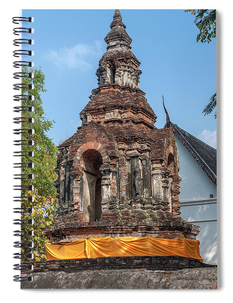 Scenic Spiral Notebook featuring the photograph Wat Jed Yod Phra Chedi Containing Image of Buddha DTHCM0911 by Gerry Gantt